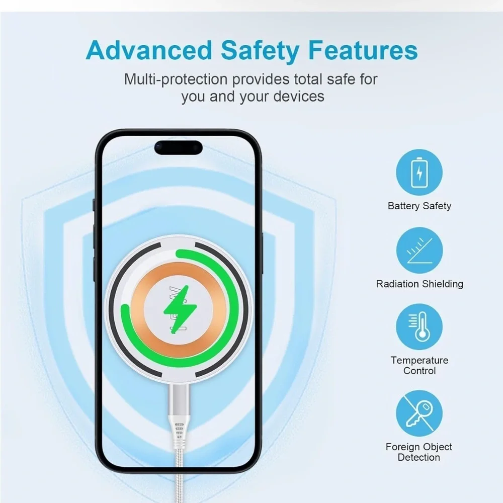Magnetic Wireless Charger 2 Pack - Black and White